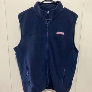 Vineyard Vines Fleece Navy Vest (M)